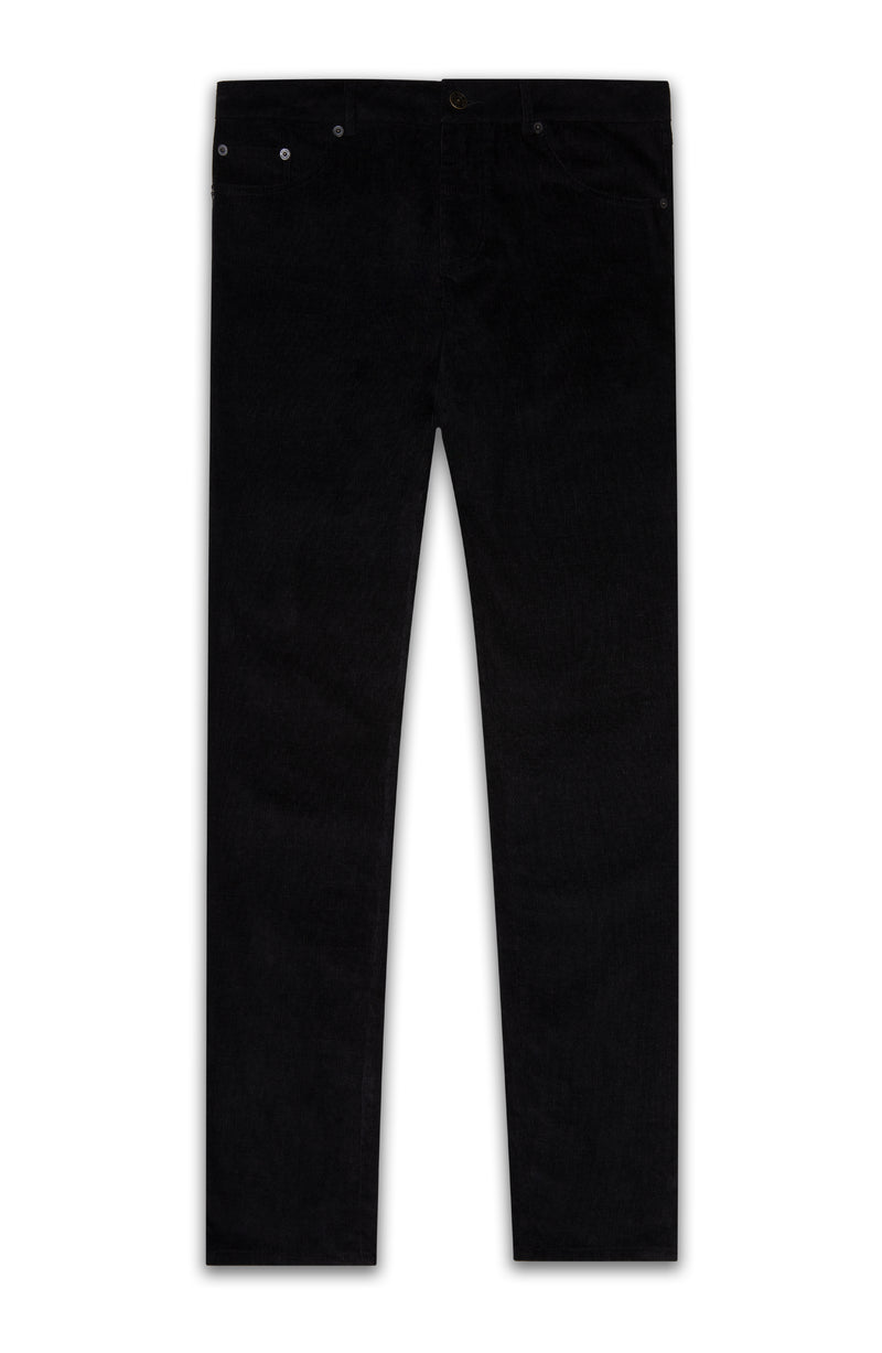 MIDNIGHT BLACK CORDUROY SKINNY PANT