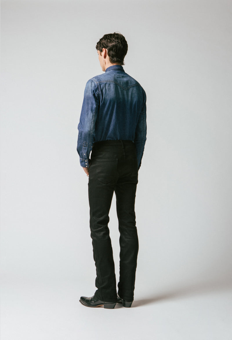 BLACK RAW WESTERN DENIM