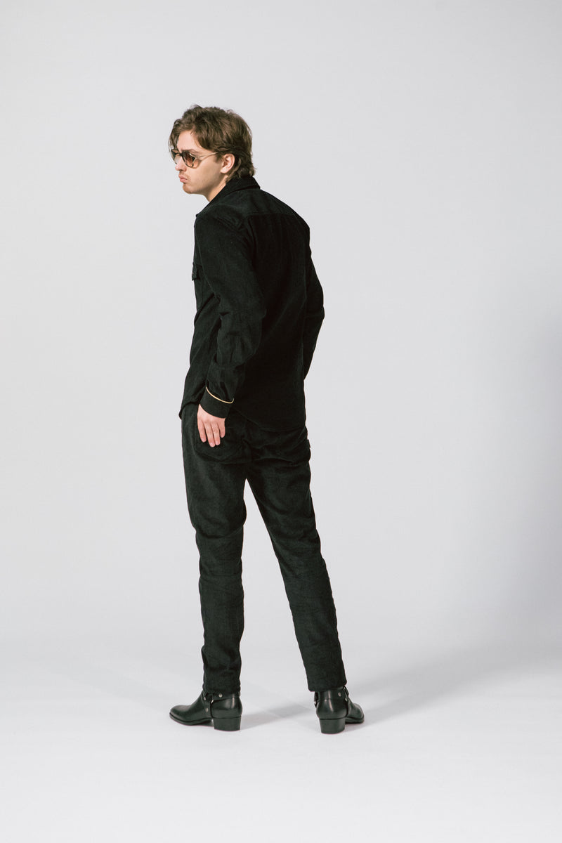 MIDNIGHT BLACK CORDUROY SKINNY PANT